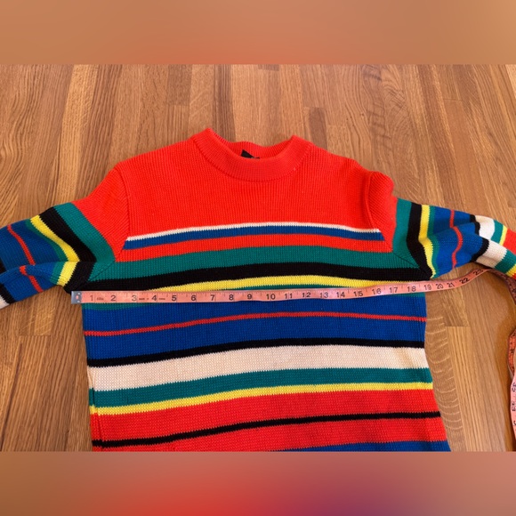 70s Vintage Rainbow Stripe HEAD Ski and Sportswear Wool Sweater Sz M - Picture 9 of 11